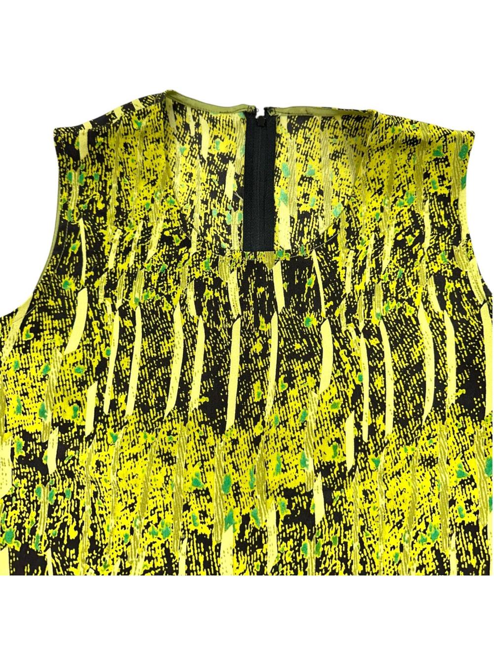 Designer Raffinalla Neon Wasabi Abstract Print Top - Picture 4 of 6